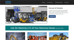 Desktop Screenshot of jnjmachinerysales.com
